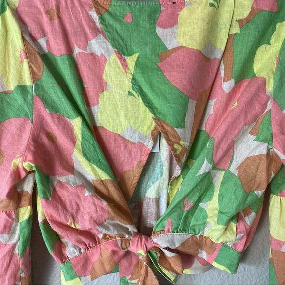 Sanctuary Look Back Floral Crop Top Size Large - Picture 6 of 8